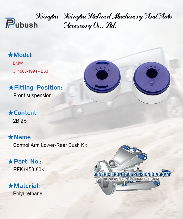Control Arm Lower-Rear Bush Kit - Single Offset - Competition Kit for BMW 3 1983-1994 - E30