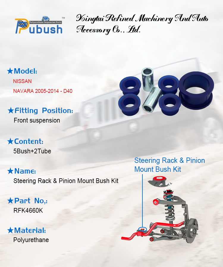 Steering Rack & Pinion Mount Urethane bushing kit for NISSAN NAVARA